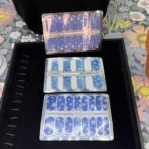 ⭐️Lily & Fox nail wraps 3 sets blue graphic NEW